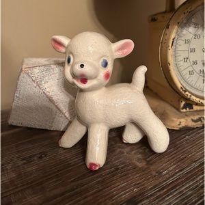 Vintage Rempel Diamond pottery Fleecy the joyful lamb